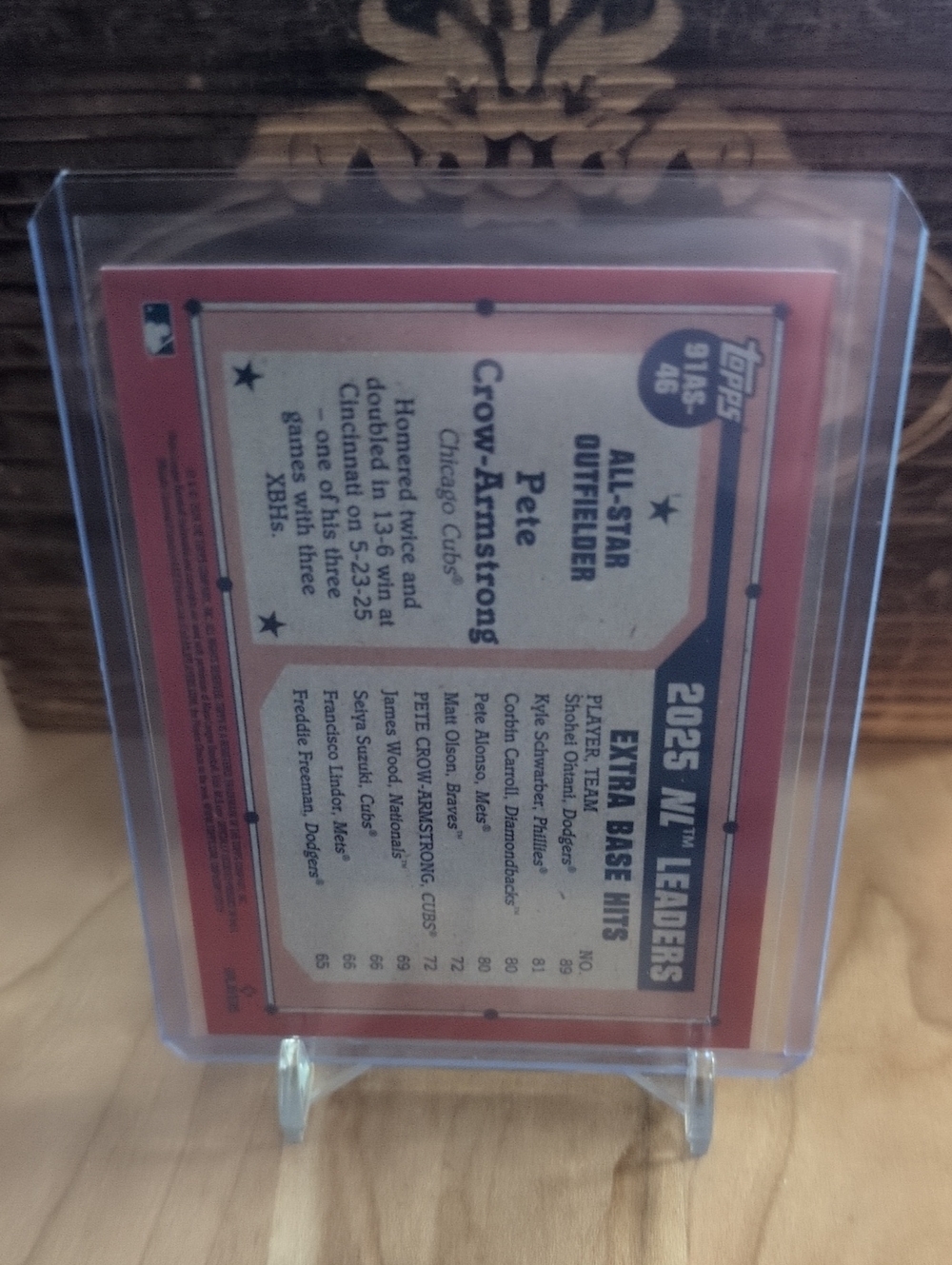 2026 Topps Pete Crow-Armstrong NL All-Star Cubs - Picture 2 of 2